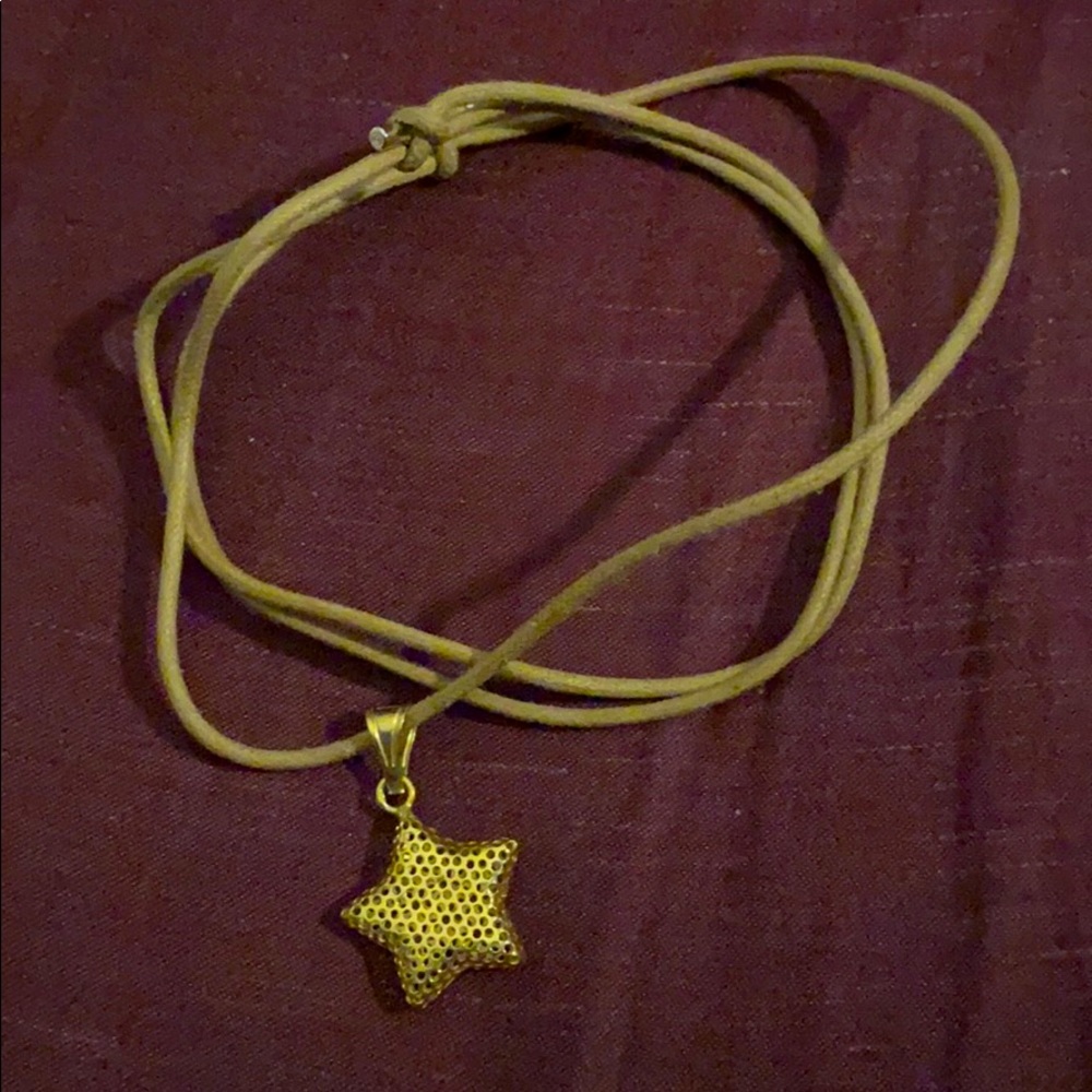 Italian Gold Star Necklace